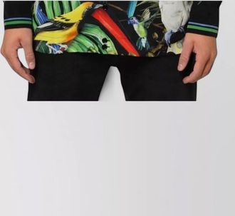 Dolce & Gabbana silk parrot print shirt