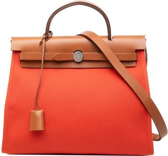 Herm&egrave;s Pre-owned Hermes Toile Herbag Zip 31 Ladies 755CX6OWEO99X5NI