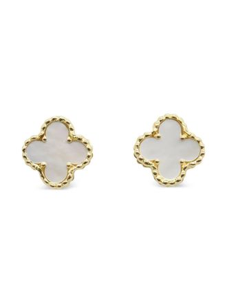 Van Cleef & Arpels 2010s 18K yellow gold Sweet Alhambra earrings - women - Mother of Pearl/18kt Yellow Gold - One Size