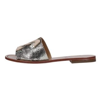 Fabi Leren Mule - Dames - Sandalen - Grijs - 36 EU - Leer - Schoenen