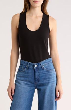 Rag & Bone Irina U-Neck Ponte Bodysuit in Black at Nordstrom Rack, Size Xx-Small