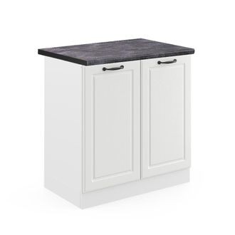Vicco Armario Bajo Para Fregadero R-line, Blanco Casa De Campo, 80 Cm, Et Antracita