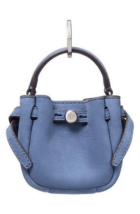 Tory Burch Romy Bucket Bag Charm in Soft Blue at Nordstrom