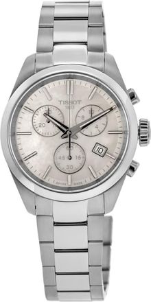 Tissot PR100 Chronograph 36mm Mother of Pearl Dial Stainless Steel Womens Watch T150.217.11.111.00