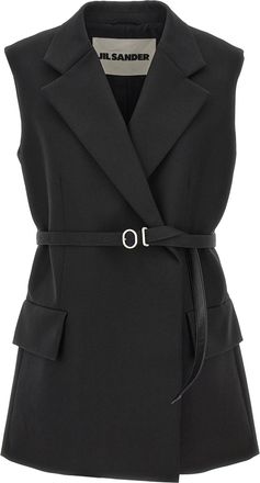 Jil Sander Belt Wool Vest
