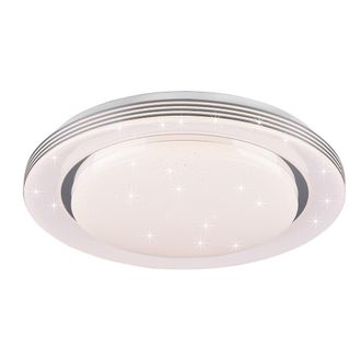 Reality Atria Plafoniera Led 22,5w 3700lm, 3000 - 6000k Con Telecomando Multifunzione Con Diffusore Effetto Cielo Stellato D.58cm Dimmerabile