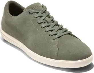 Cole Haan Grand Crosscourt II Sneaker - Wide Width Available in Dusty Olive Suede /Ivory at Nordstrom Rack, Size 11.5