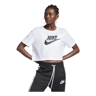 Nike (WMNS) Nike Sportswear Essential Short Casual Crew Neck Short Sleeve T-Shirt White BV6176-100