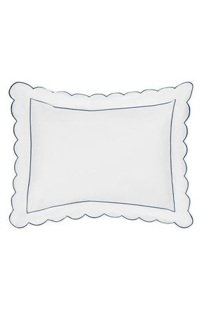 Matouk Butterfield 500 Thread Count Cotton Percale Sham in Sea at Nordstrom, Size Standard