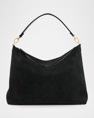 Toteme Medium Suede Scooped Shoulder Bag