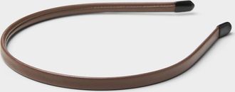 Simons Womens Faux-leather thin headband