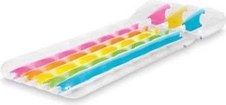 Trade Shop Trade Shop - Colch&oacute;n Hinchable Rainbow 203x84cm Coj&iacute;n Integrado Sea Lake Pool 58724