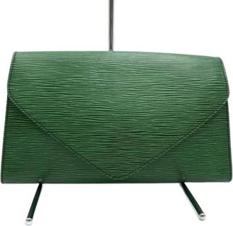 Louis Vuitton Pre-owned Clutches, female, Green, Size: ONE SIZE Pre-owned Leather Clutch