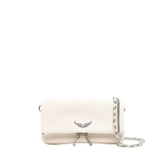Zadig&Voltaire Crystal-Embellished Wings Leather Shoulder Bag - female - Zadig & Voltaire - Cross Body Bags - White - ONE SIZE - Bags