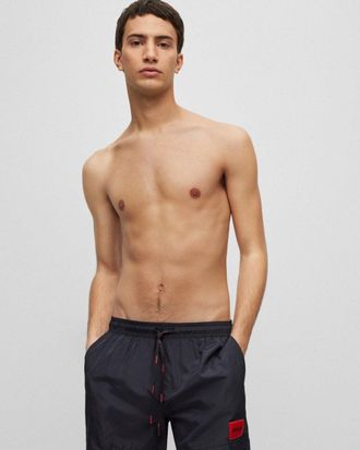 HUGO BOSS Dominica Heren Sneldrogende Zwemshorts Van Gerecycled Materiaal Met Logo