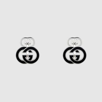 Gucci Interlocking Enamel Cufflinks
