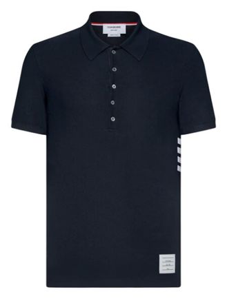 Thom Browne Navy Blue Stripes Polos