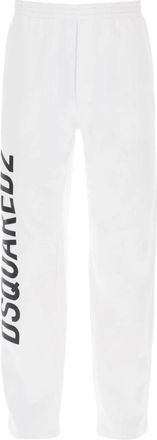 Dsquared2 Trainingsbroeken met logoprint - Heren - Sweatpants - Wit - XL - Katoen - Broeken