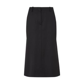 Fendi Rokken, Dames, Zwart, S, Wol, Gonna in Grain de Poudre