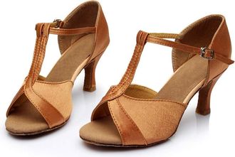 Generic High Heel Pumps Women - Latin Dance Shoes Peep Toe Party Prom Sandals Cross Strap Bride Wedding Evening Shoes Dress Pumps Shoes Ladies Stiletto Heels 