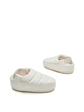 Moon Boot Mens Evolution Logo Mules Sandals White Shoes > Loafers &