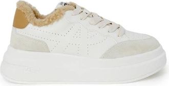 Ash Beige Leren Sneaker Vrouwen Herfst/Winter - Dames - Sneakers - Wit - 39 EU - Leer - Schoenen