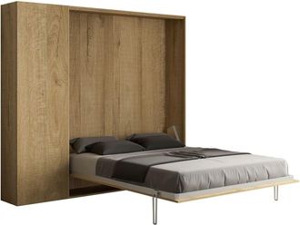 Itamoby Cama doble kentaro oak nature con columna izquierda-derecha