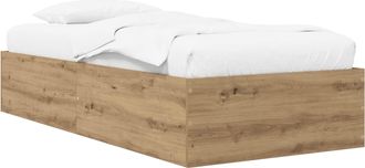 vidaXL Estructura De Cama De Suelo Roble Artisan 80 X 200 Cm Vidaxl