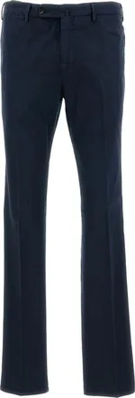 PT01 Blue Slim-Fit Trousers in Lightweight Stretch Gabardine