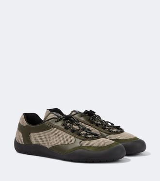 Prada Speedrock leather-trimmed sneakers