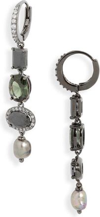 Nadri Maiden Linear Earrings in Black at Nordstrom