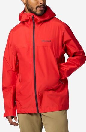 Marmot Minimalist Pertex Waterproof Hooded Jacket in Brick Red at Nordstrom, Size Xx-Large