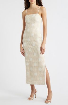 Vince Camuto Embroidered Sheath Dress in Natural at Nordstrom, Size 10