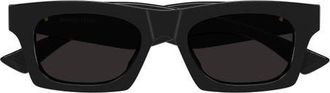 Bottega Veneta 51mm Rectangular Sunglasses in Black at Nordstrom