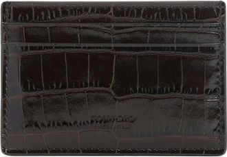 Tom Ford crocodile-embossed cardholder - Brown