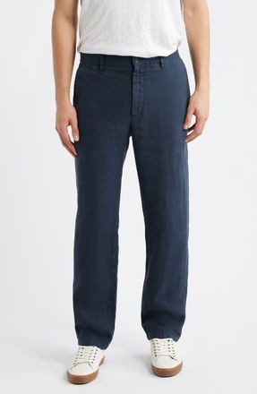 Rag & Bone Evan Back Elastic Waist Linen Dress Pants in Sail at Nordstrom, Size 33