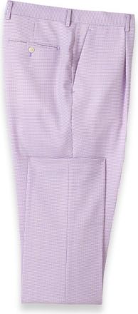 Paul Fredrick Wool Blend Houndstooth Single Pleat Suit Pant