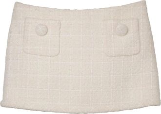 Marc Jacobs Tweed Mini Rok - Dames - Korte rokken - Beige - M - Tweed - Rokken