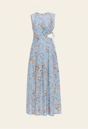 Agua Bendita Oto&ntilde;o Navegante Midi Dress in Blue at Nordstrom, Size X-Small