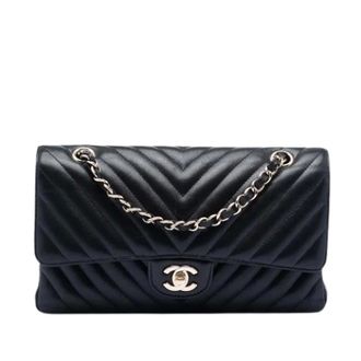 Chanel Pre-owned Classic Flap Schoudertas - Dames - Pre-owned - Zwart - Maat: ONE Size Leer
