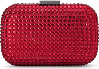 Olga Berg Caydence Hot Fix Crystal Clutch in Red at Nordstrom Rack