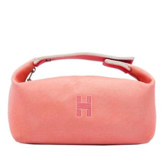 Herm&egrave;s Pre-owned Canvas pouches - Dames - Pre-owned - Roze - Maat: ONE Size