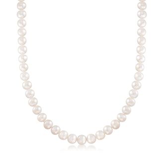Ross-Simons 8-9mm Cultured Pearl Necklace With 14kt Yellow Gold