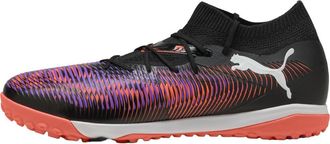Puma Mens Future 8 Match Turf Trainer Soccer Cleats, Black/White/Glowing Red, 5.5
