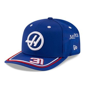New Era Haas F1 Team - Official 2025 Merchandise - Esteban Ocon Drivers Special Edition Silverstone Baseball Cap - Blue