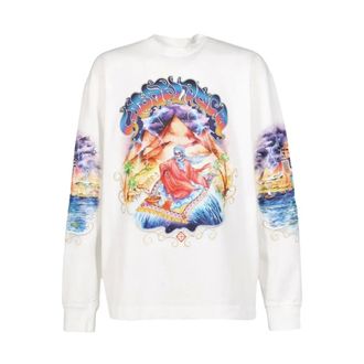 Casablanca T-shirt a maniche lunghe Eveil Ancestral - - Sweatshirts & Hoodies - Uomo - Bianco - L