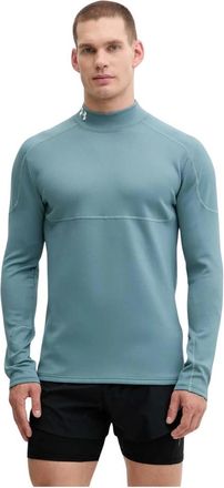 Under Armour Cold Weather Grid LS Mock - Heren - Sportshirts - Groen - L - Fitness