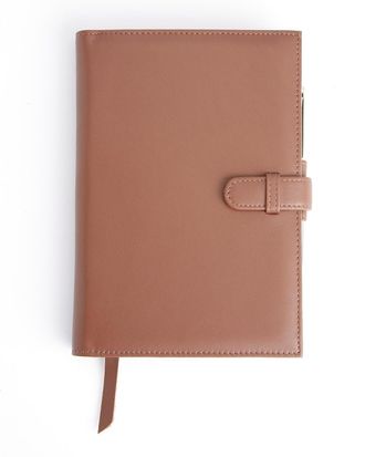 Royce Leather Monogrammed Leather Executive Journal with Rollerball Pen