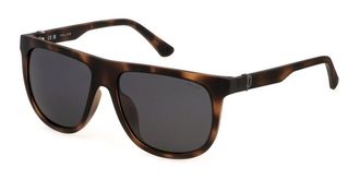 Police SPLN33E BEYOND LITE 5 Polarized 878P Mens Sunglasses Tortoiseshell Size 59