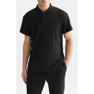 Scotch & Soda Relaxed Fit Rib Polo in Meteorite at Nordstrom, Size Xx-Large